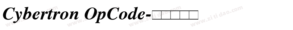 Cybertron OpCode字体转换